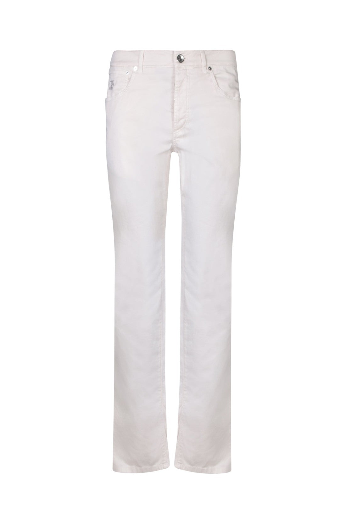 BRUNELLO CUCINELLI-OUTLET-SALE-Trouser Weiss-ARCHIVIST