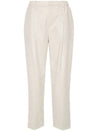 BRUNELLO CUCINELLI-OUTLET-SALE-Trousers BEIGE-ARCHIVIST