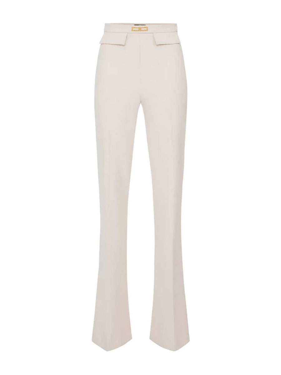 Elisabetta Franchi-OUTLET-SALE-Trousers BEIGE-ARCHIVIST