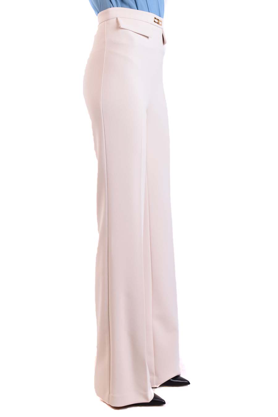 Elisabetta Franchi-OUTLET-SALE-Trousers BEIGE-ARCHIVIST