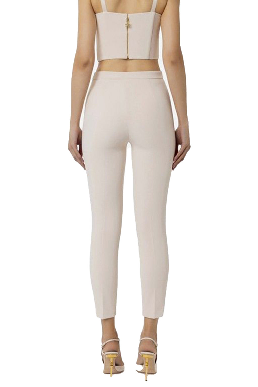 Elisabetta Franchi-OUTLET-SALE-Trousers BEIGE-ARCHIVIST