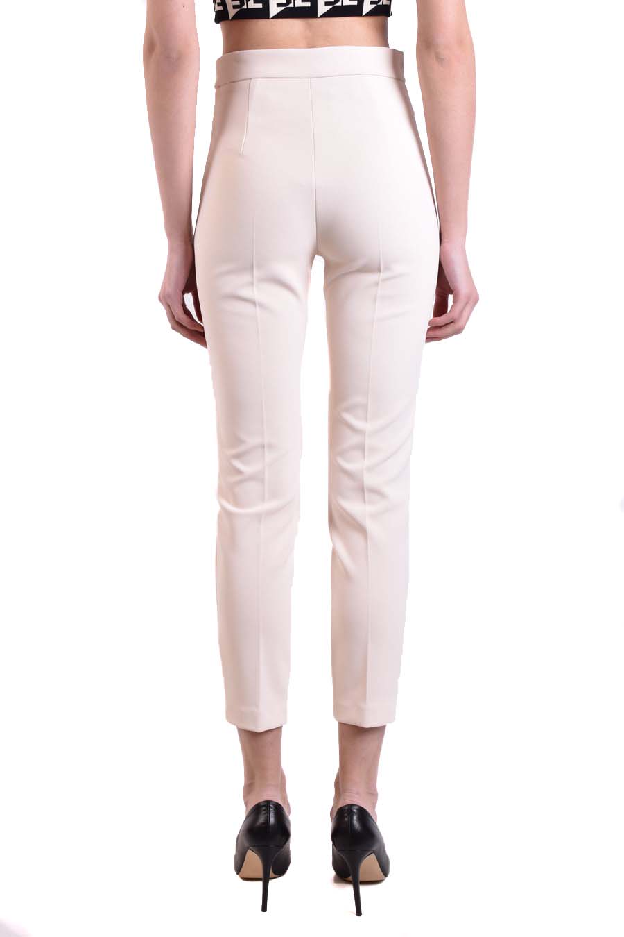 Elisabetta Franchi-OUTLET-SALE-Trousers BEIGE-ARCHIVIST