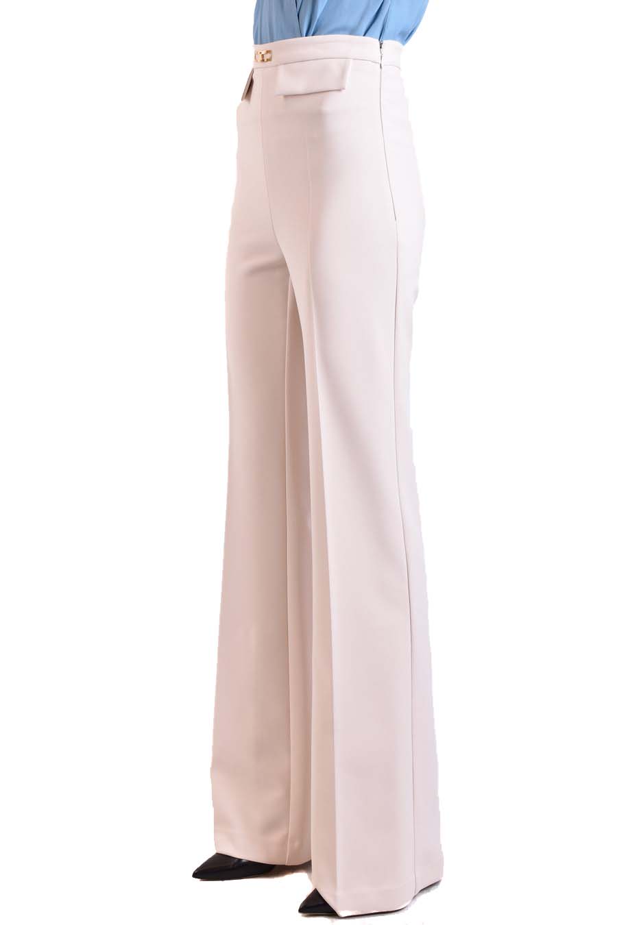 Elisabetta Franchi-OUTLET-SALE-Trousers BEIGE-ARCHIVIST