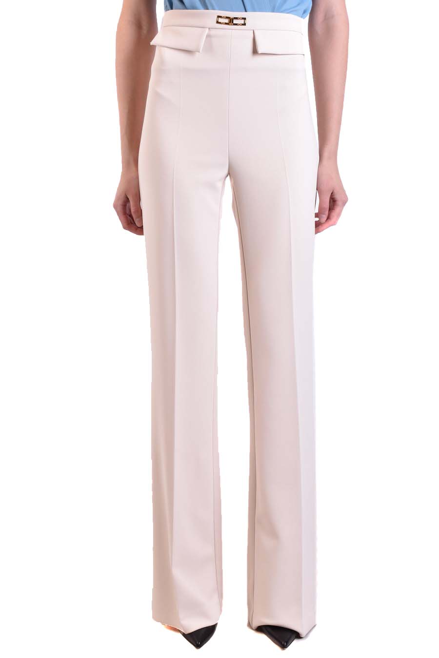 Elisabetta Franchi-OUTLET-SALE-Trousers BEIGE-ARCHIVIST