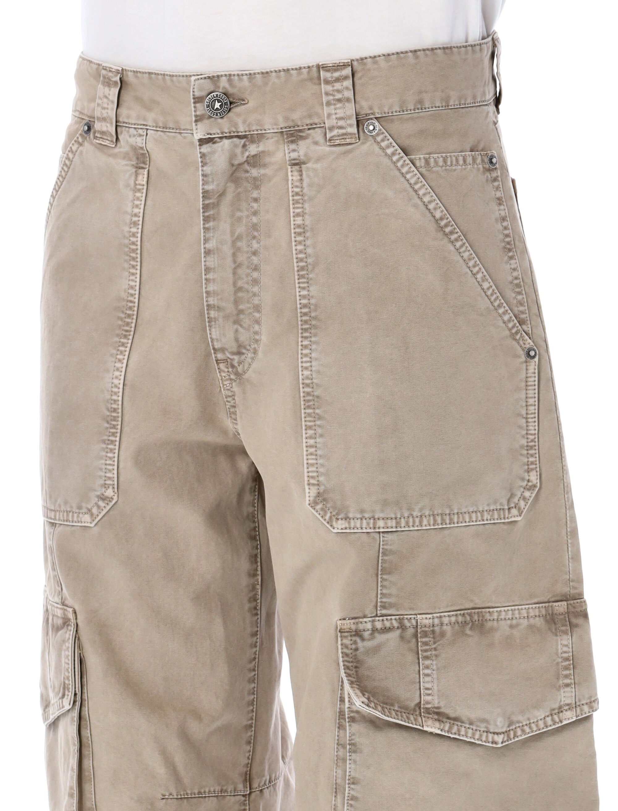 GOLDEN GOOSE DELUXE BRAND-OUTLET-SALE-Trousers BEIGE-ARCHIVIST