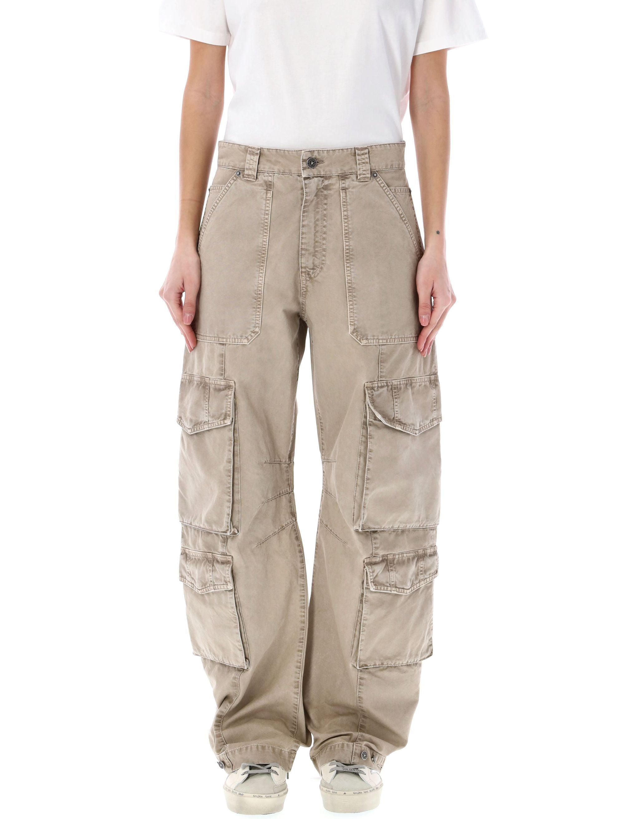 GOLDEN GOOSE DELUXE BRAND-OUTLET-SALE-Trousers BEIGE-ARCHIVIST