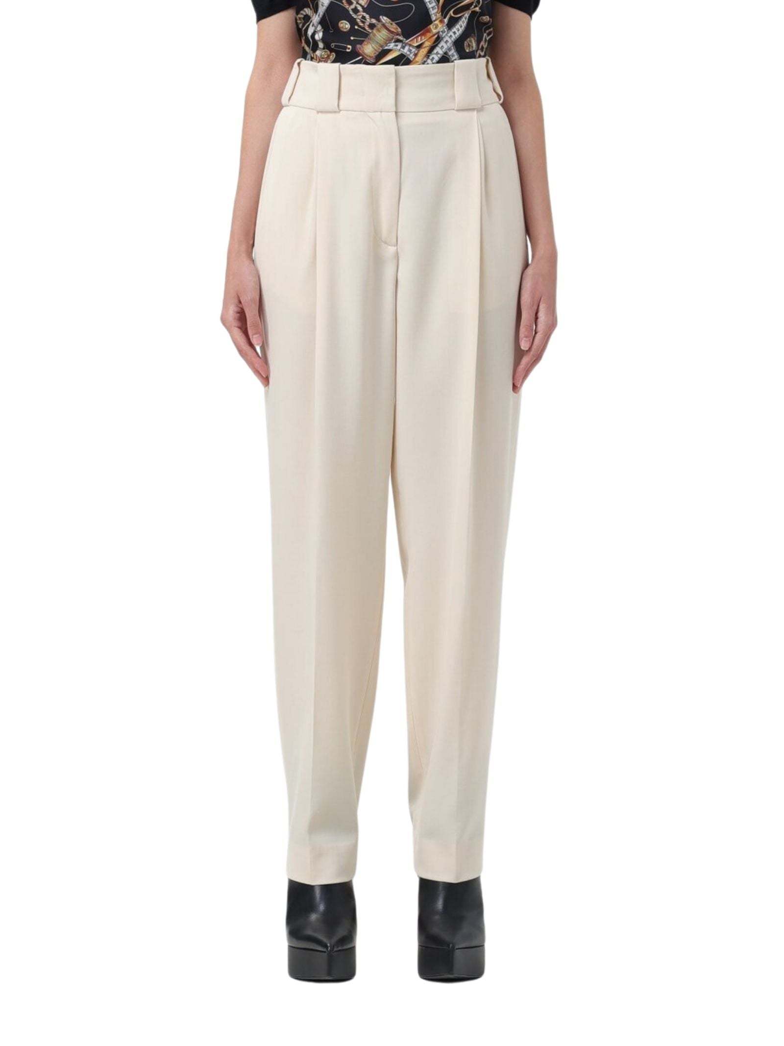 MOSCHINO-OUTLET-SALE-Trousers BEIGE-ARCHIVIST