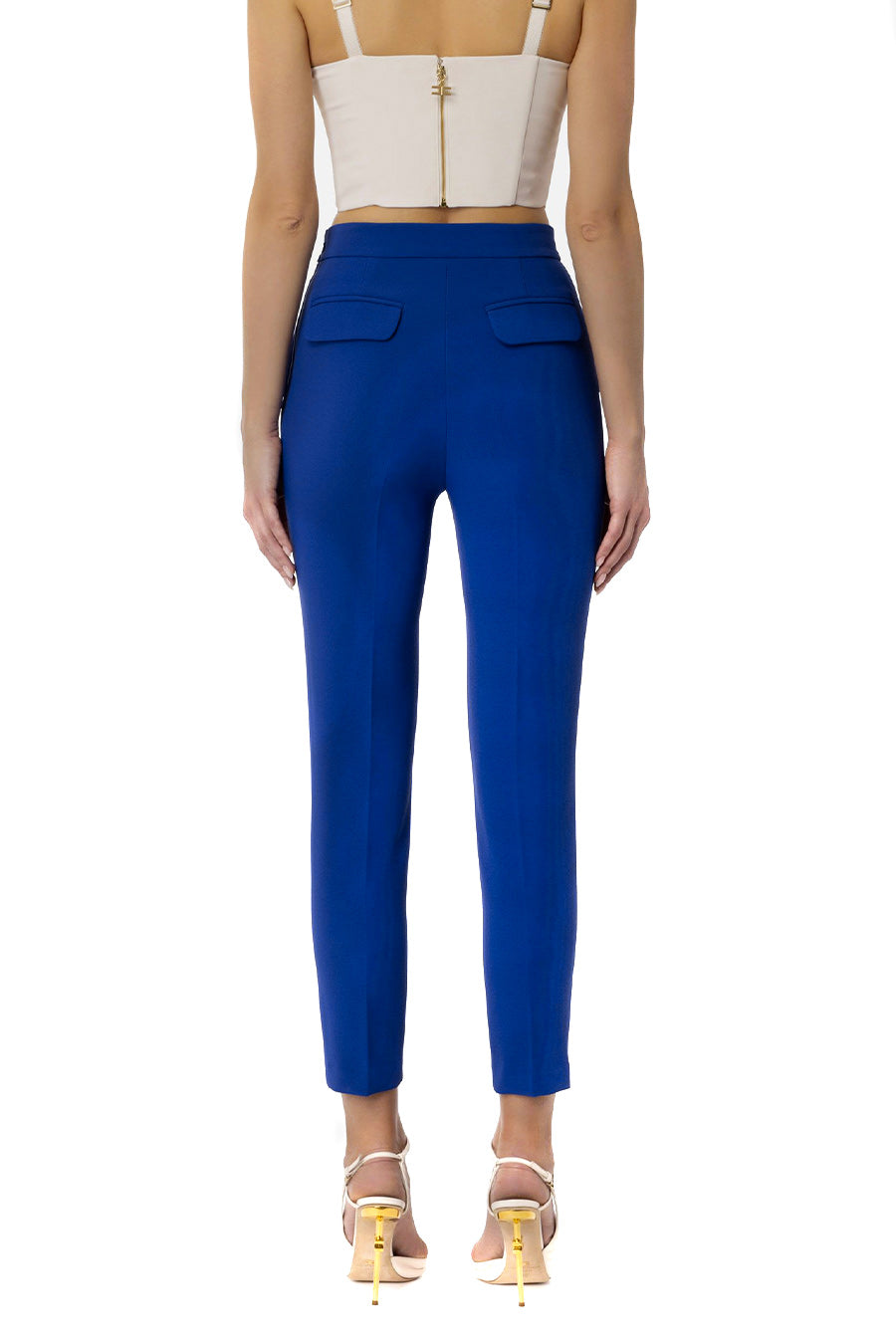 Elisabetta Franchi-OUTLET-SALE-Trousers BLAU-ARCHIVIST