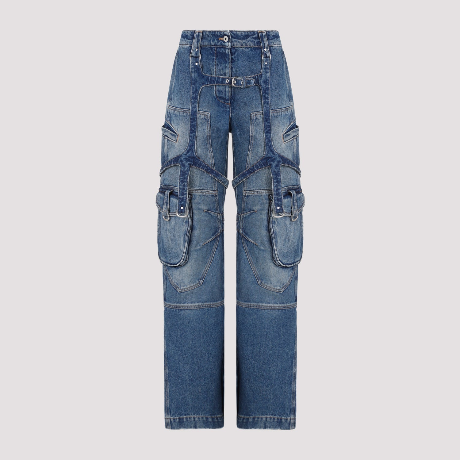 OFF-WHITE-OUTLET-SALE-Trousers BLAU-ARCHIVIST