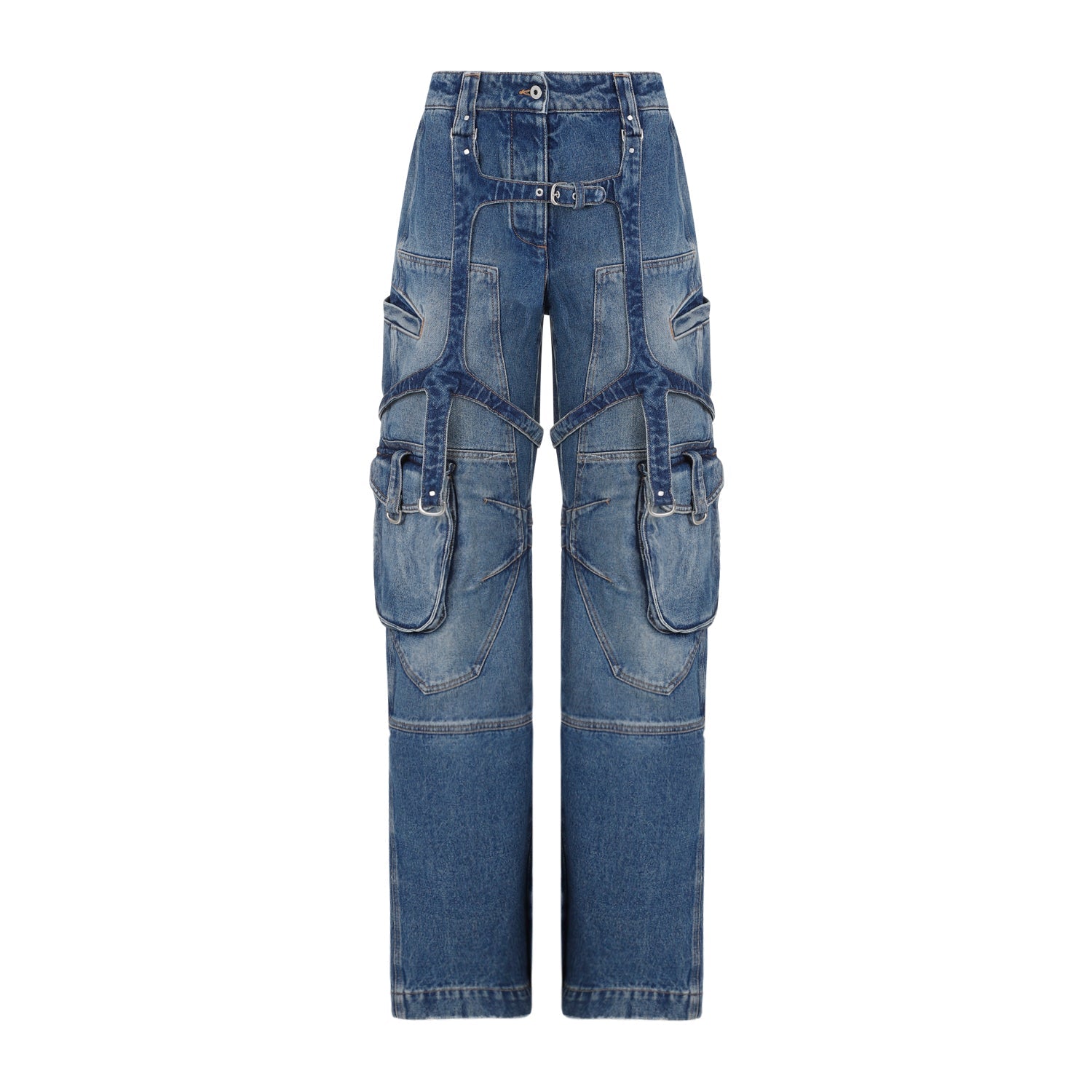 OFF-WHITE-OUTLET-SALE-Trousers BLAU-ARCHIVIST