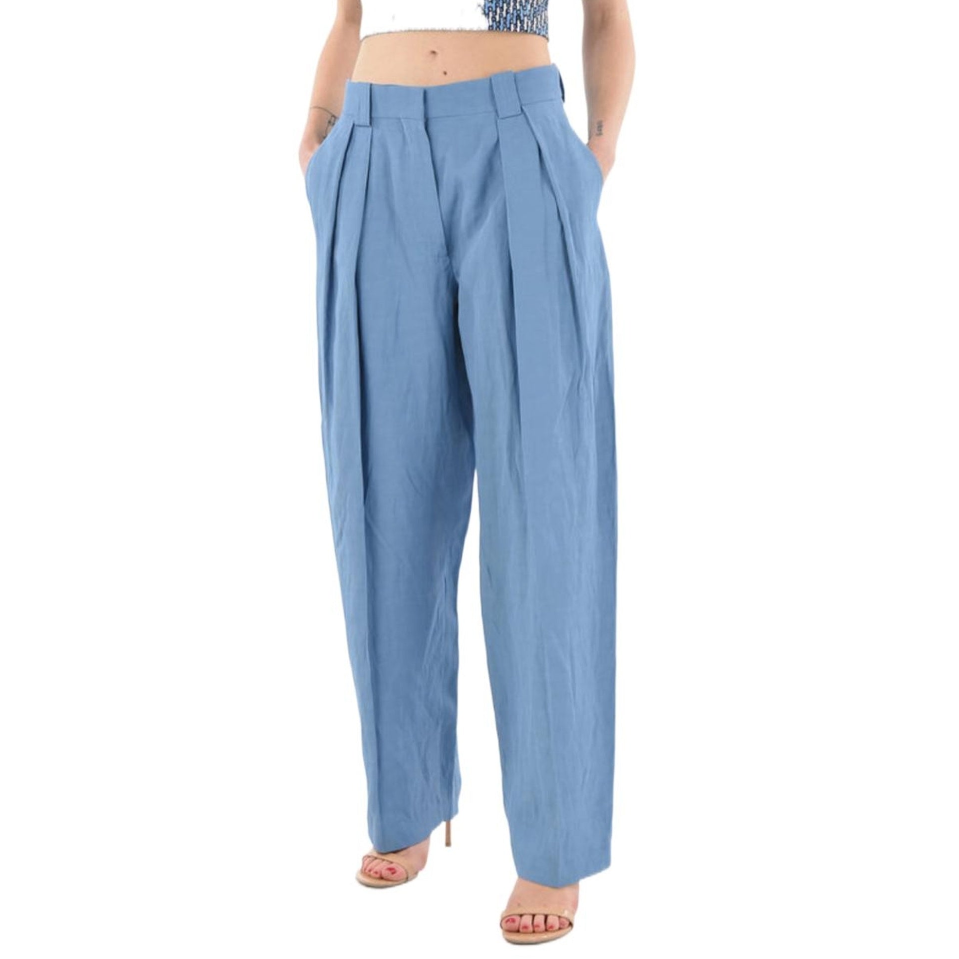 STELLA MCCARTNEY-OUTLET-SALE-Trousers BLAU-ARCHIVIST