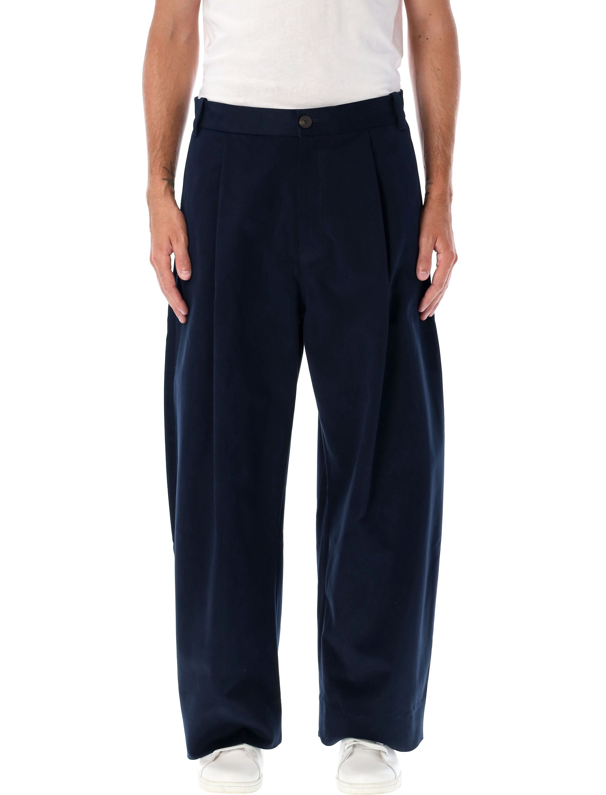 STUDIO NICHOLSON-OUTLET-SALE-Trousers BLAU-ARCHIVIST