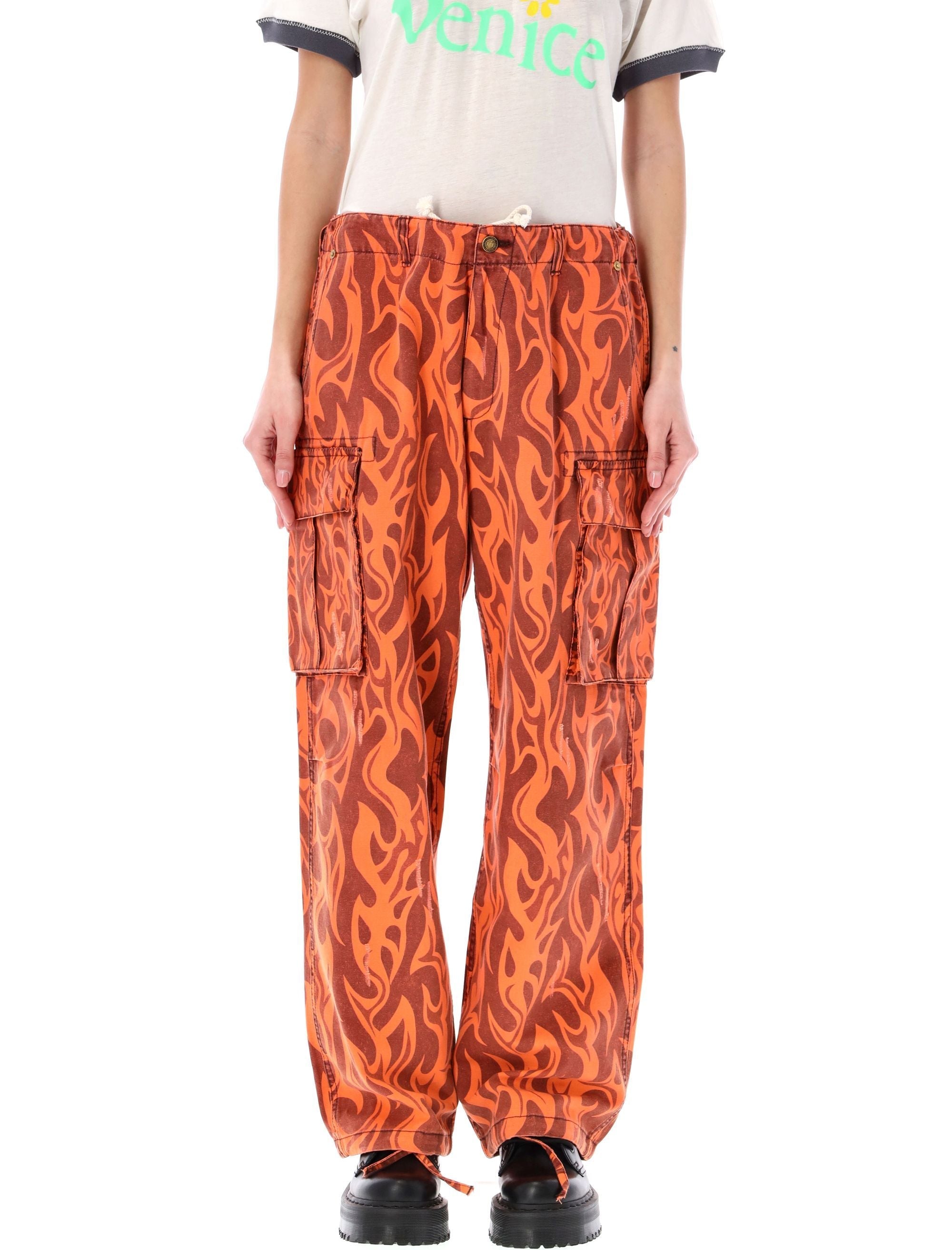 ERL-OUTLET-SALE-Trousers ORANGE-ARCHIVIST