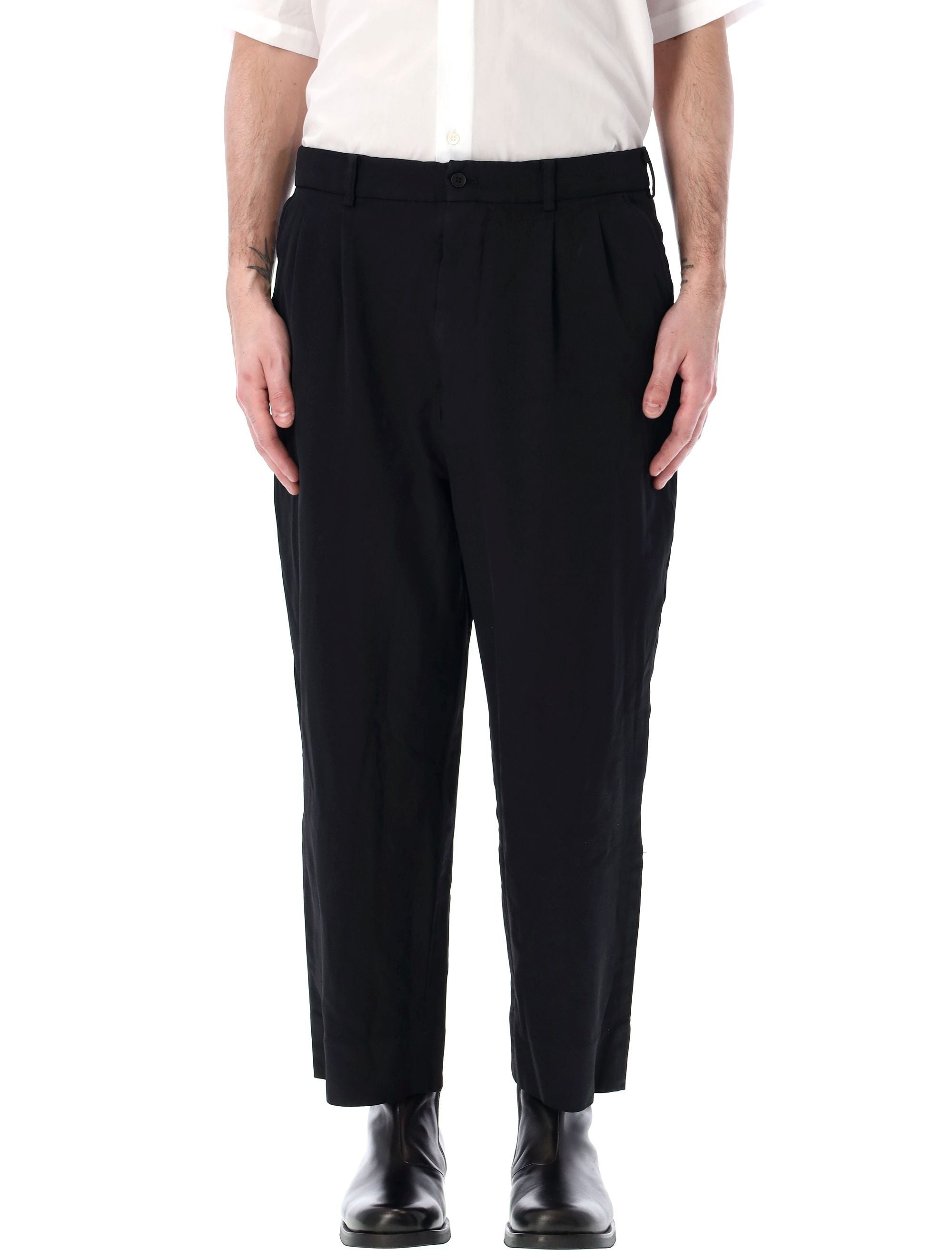 COMME DES GARÇONS HOMME-OUTLET-SALE-Trousers SCHWARZ-ARCHIVIST