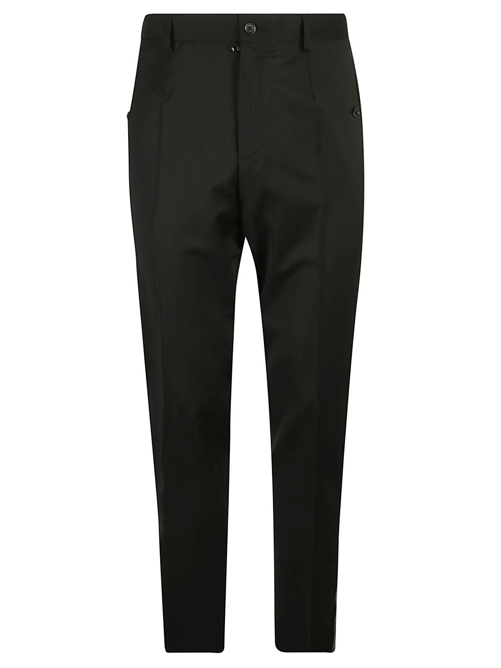 DOLCE & GABBANA-OUTLET-SALE-Trousers SCHWARZ-ARCHIVIST