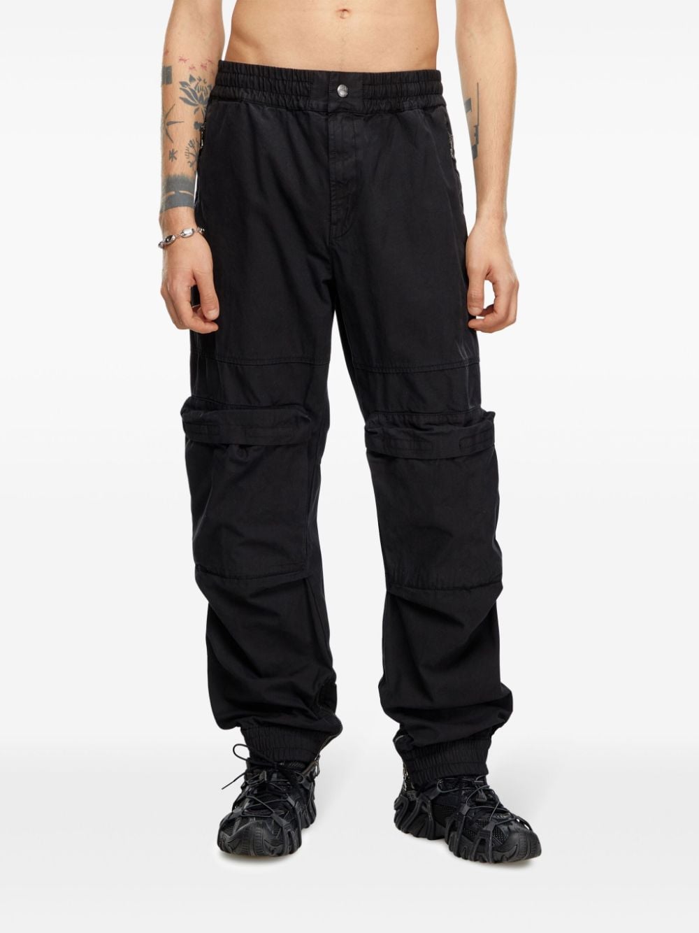 Diesel-OUTLET-SALE-Trousers SCHWARZ-ARCHIVIST