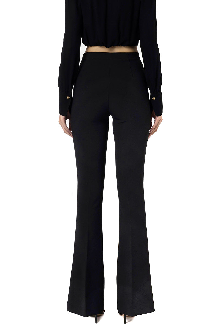 ELISABETTA FRANCHI-OUTLET-SALE-Trousers SCHWARZ-ARCHIVIST