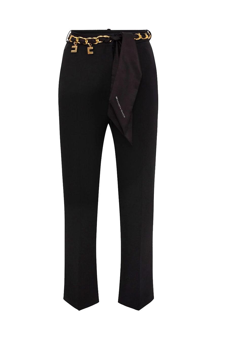 ELISABETTA FRANCHI-OUTLET-SALE-Trousers SCHWARZ-ARCHIVIST