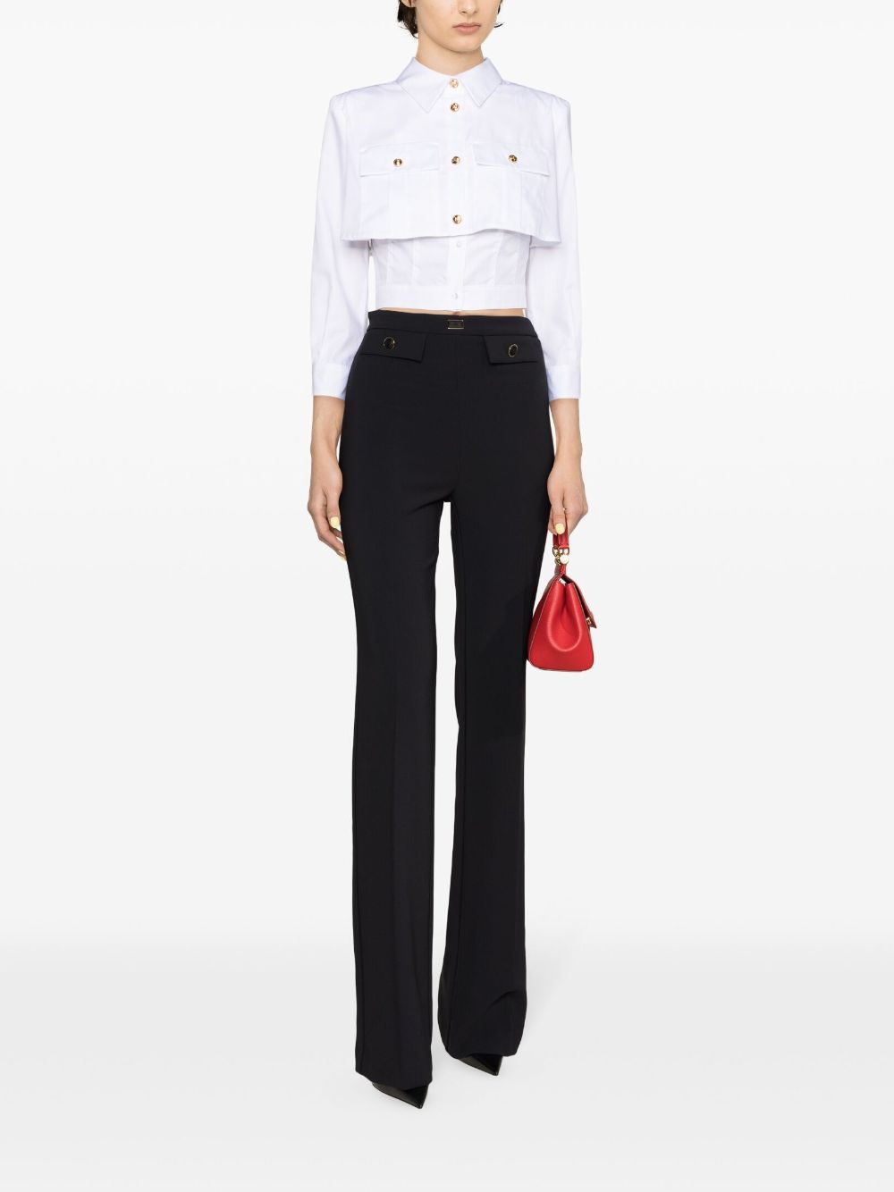 Elisabetta Franchi-OUTLET-SALE-Trousers SCHWARZ-ARCHIVIST