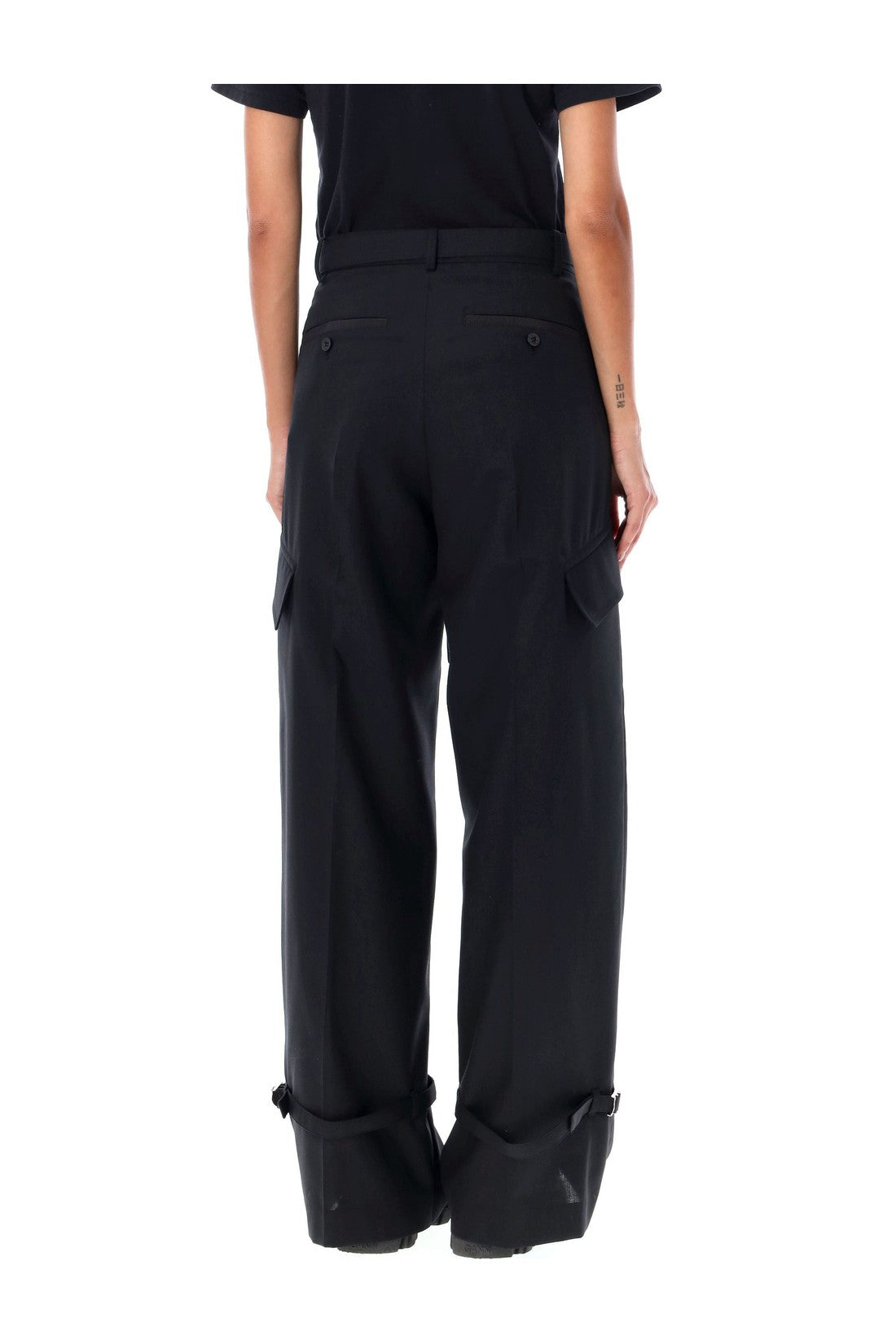 SACAI-OUTLET-SALE-Trousers SCHWARZ-ARCHIVIST