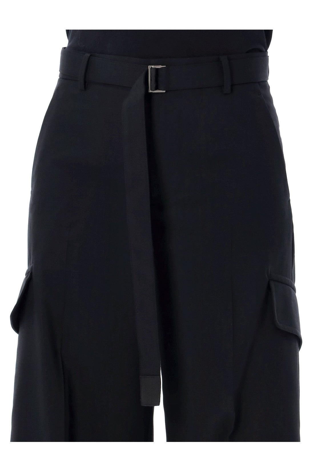 SACAI-OUTLET-SALE-Trousers SCHWARZ-ARCHIVIST