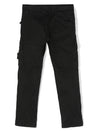 STONE ISLAND KIDS-OUTLET-SALE-Trousers SCHWARZ-ARCHIVIST