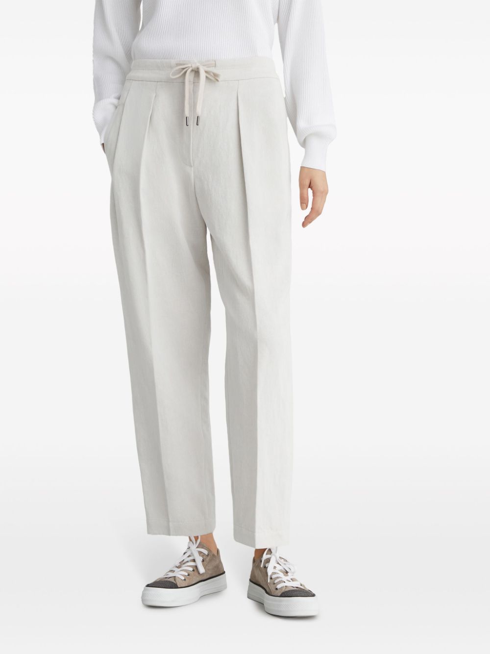 Brunello Cucinelli-OUTLET-SALE-Trousers WEISS-ARCHIVIST