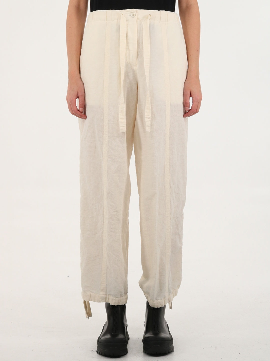 JIL SANDER-OUTLET-SALE-Trousers with drawstring-ARCHIVIST