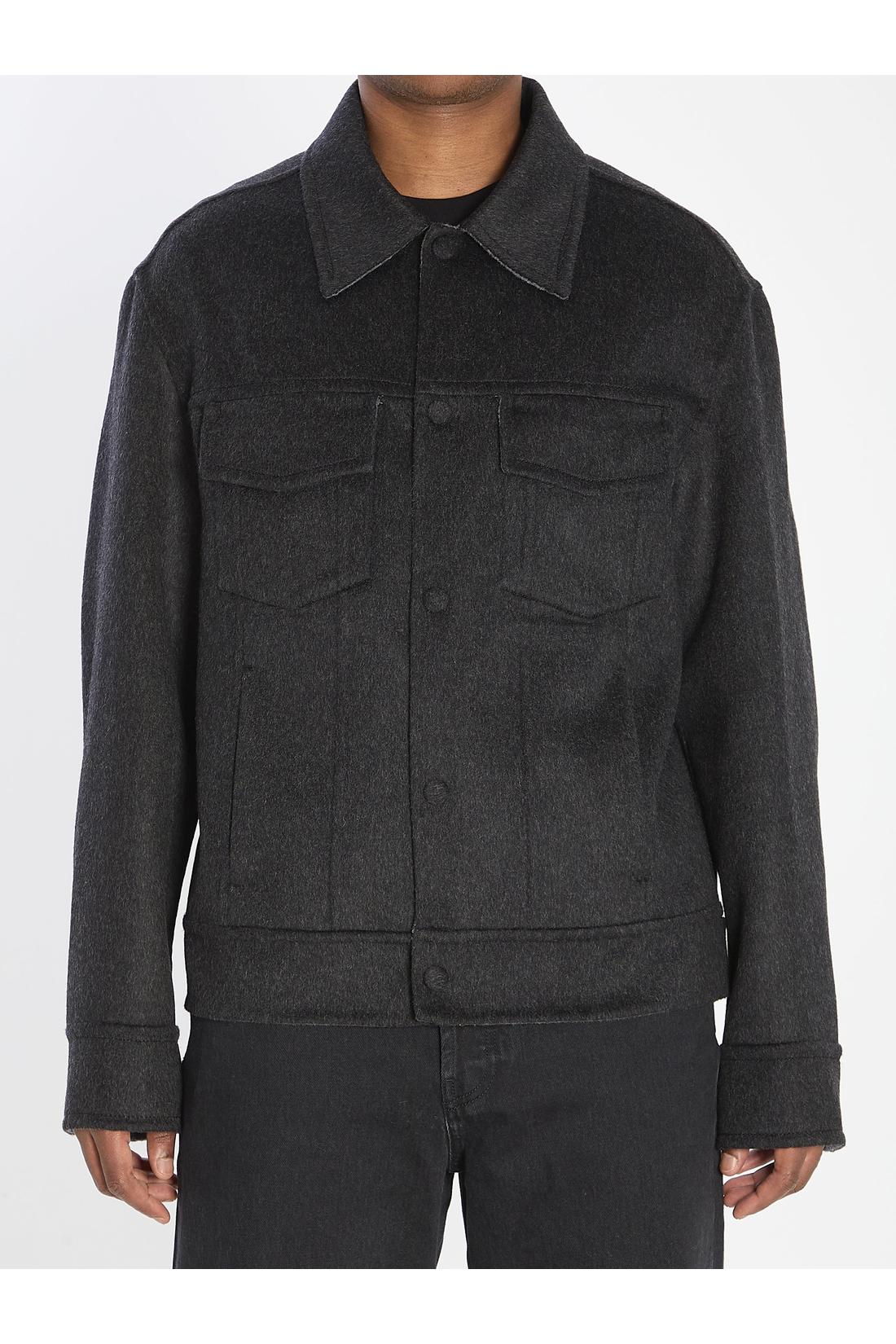 Ami Paris-OUTLET-SALE-Trucker jacket in wool-ARCHIVIST