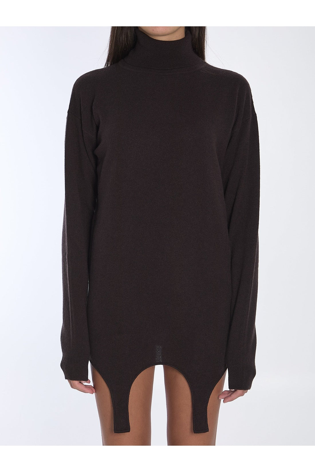 SAINT LAURENT-OUTLET-SALE-Turtleneck garter sweater-ARCHIVIST