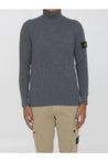 Stone Island-OUTLET-SALE-Turtleneck sweater in wool-ARCHIVIST