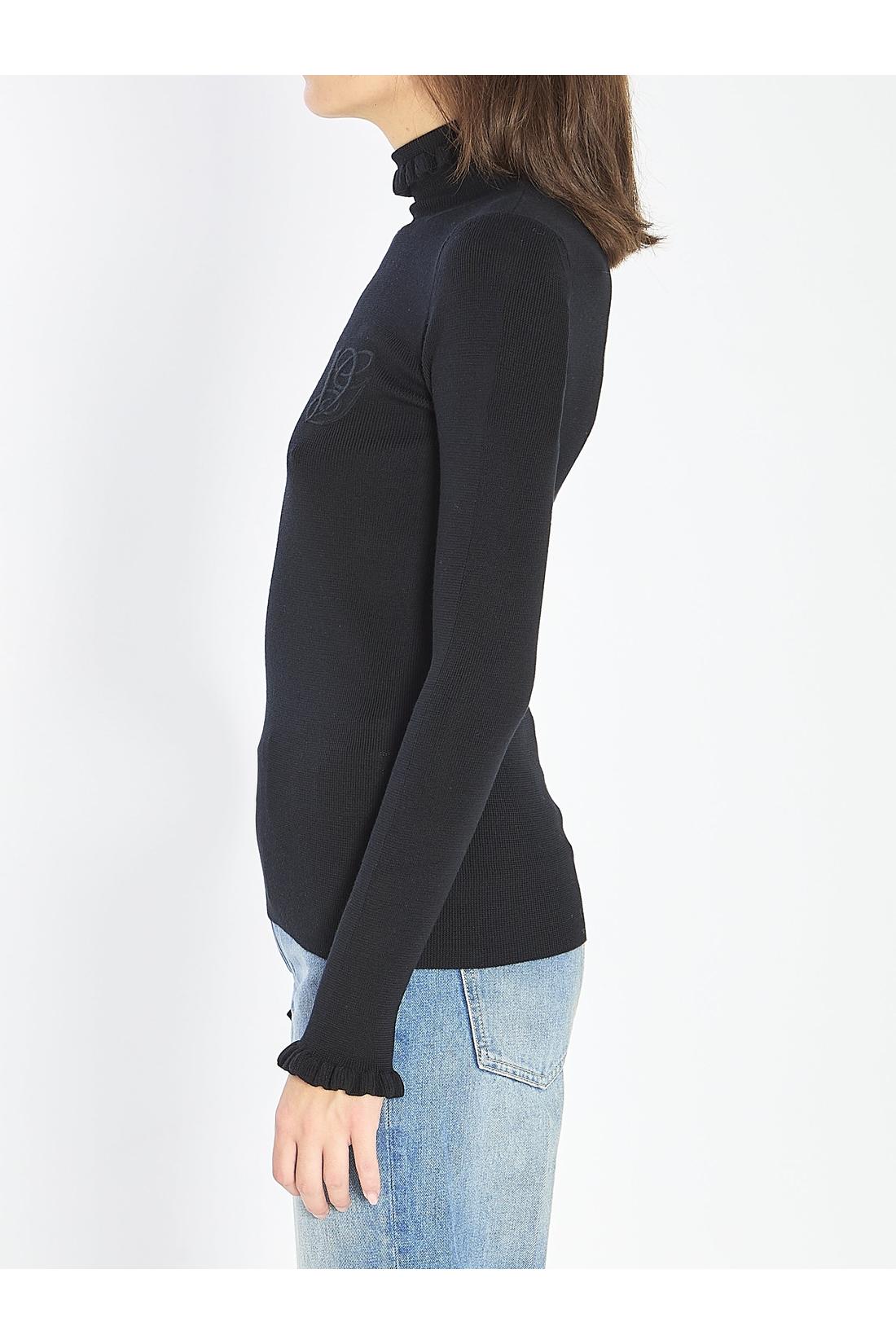 Valentino Garavani-OUTLET-SALE-Turtleneck with ruffles-ARCHIVIST
