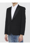 SAINT LAURENT-OUTLET-SALE-Tuxedo jacket in grain de poudre-ARCHIVIST