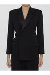 SAINT LAURENT-OUTLET-SALE-Tuxedo jacket in grain de poudre-ARCHIVIST