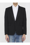 SAINT LAURENT-OUTLET-SALE-Tuxedo jacket in grain de poudre-ARCHIVIST