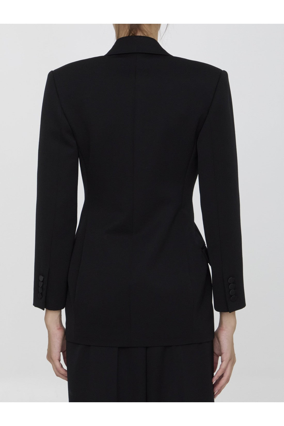 Saint Laurent-OUTLET-SALE-Tuxedo jacket in grain de poudre-ARCHIVIST