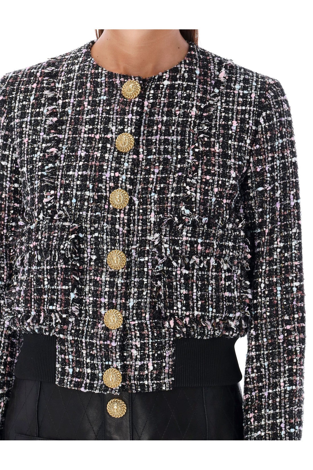 BALMAIN-OUTLET-SALE-Tweed bluson bomber-ARCHIVIST