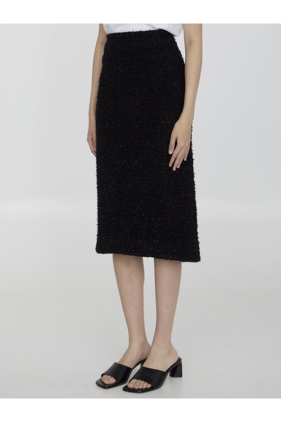 BALENCIAGA-OUTLET-SALE-Tweed midi skirt-ARCHIVIST