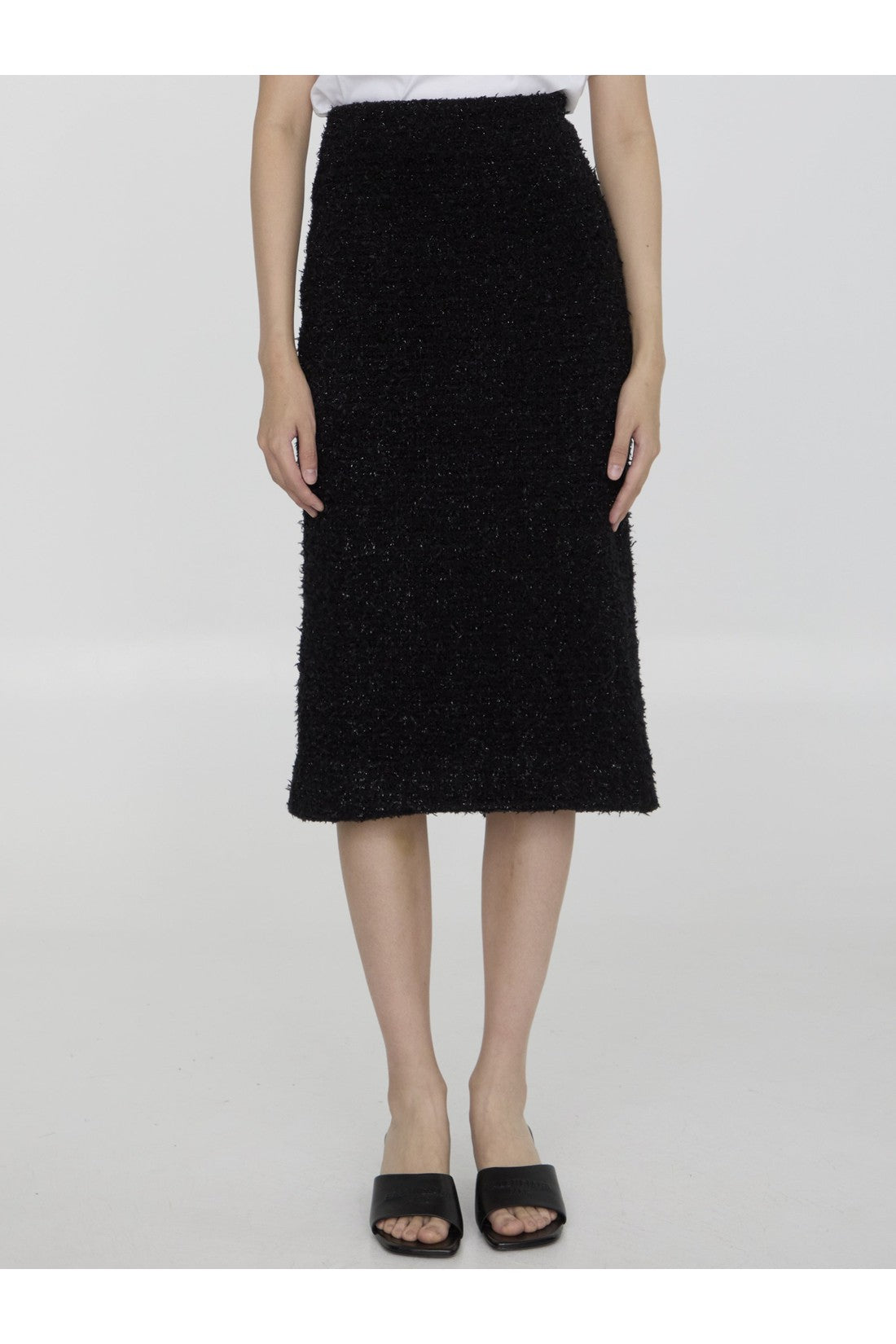 BALENCIAGA-OUTLET-SALE-Tweed midi skirt-ARCHIVIST