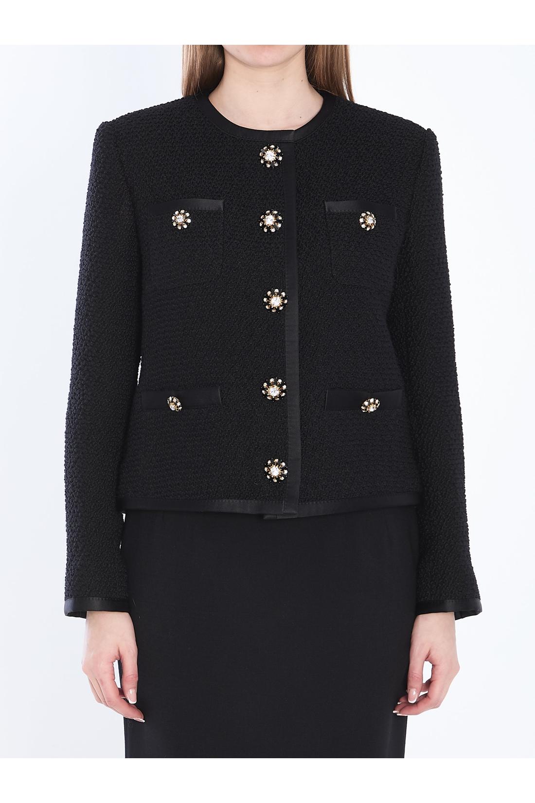 Dolce & Gabbana-OUTLET-SALE-Tweed single-breasted jacket-ARCHIVIST