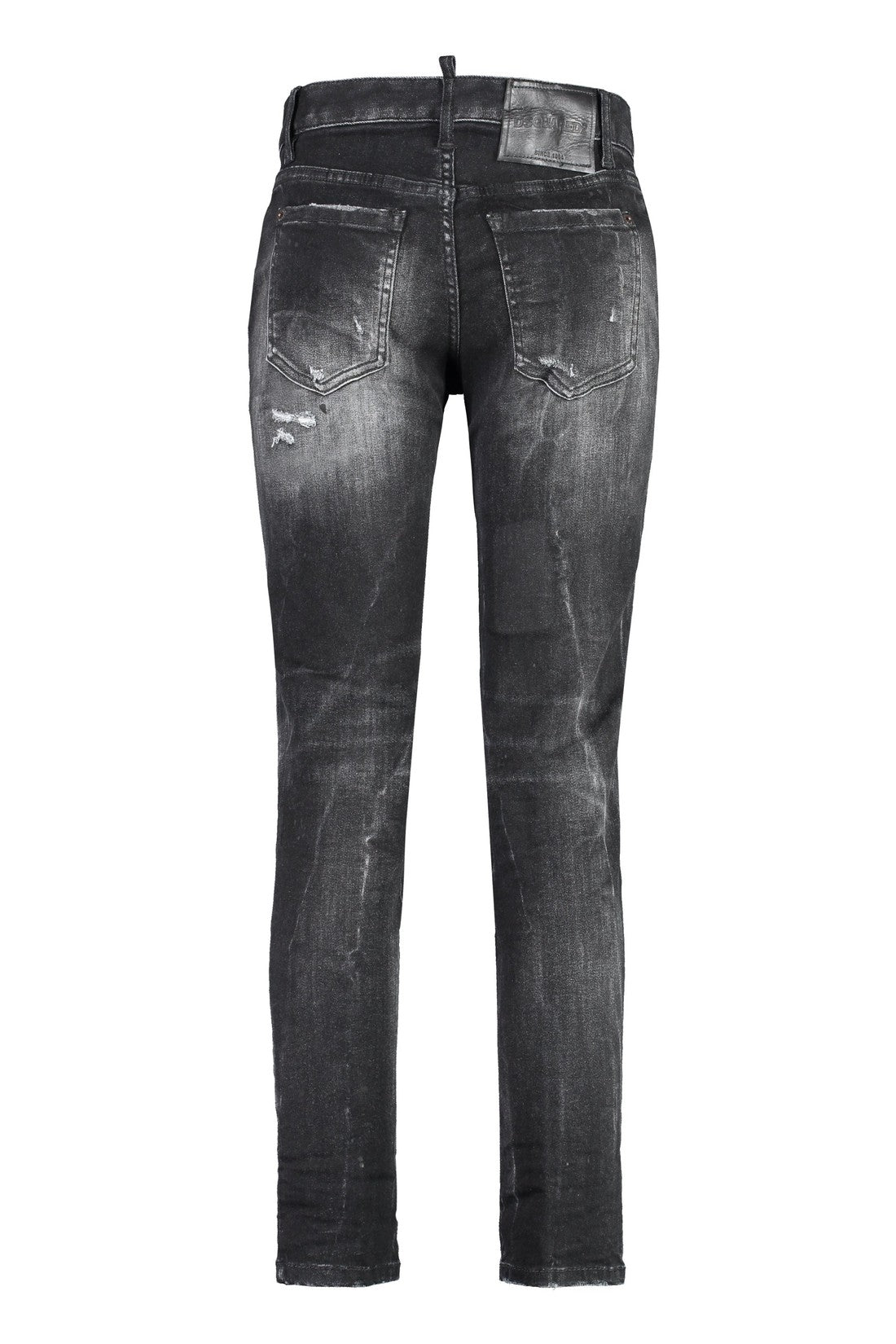 Dsquared2-OUTLET-SALE-Twiggy stretch cotton cropped jeans-ARCHIVIST