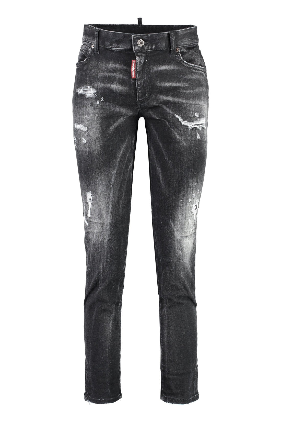 Dsquared2-OUTLET-SALE-Twiggy stretch cotton cropped jeans-ARCHIVIST