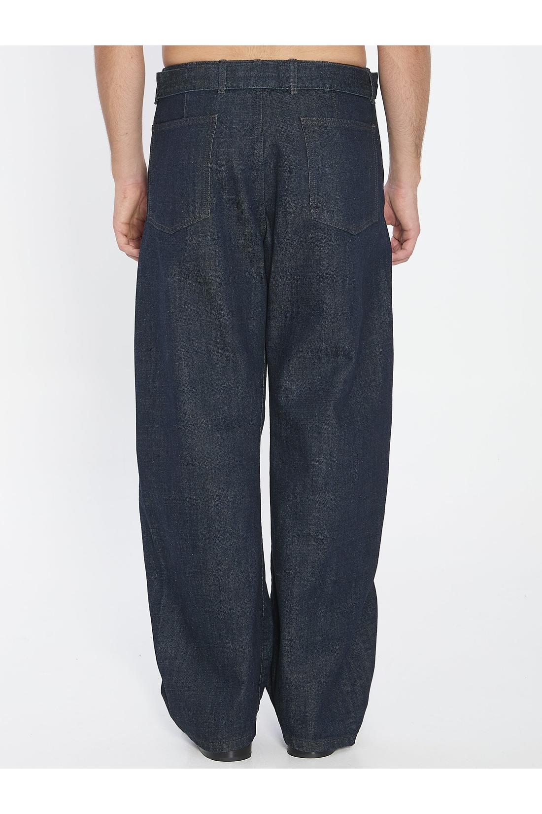 Lemaire-OUTLET-SALE-Twisted belted pants in denim-ARCHIVIST