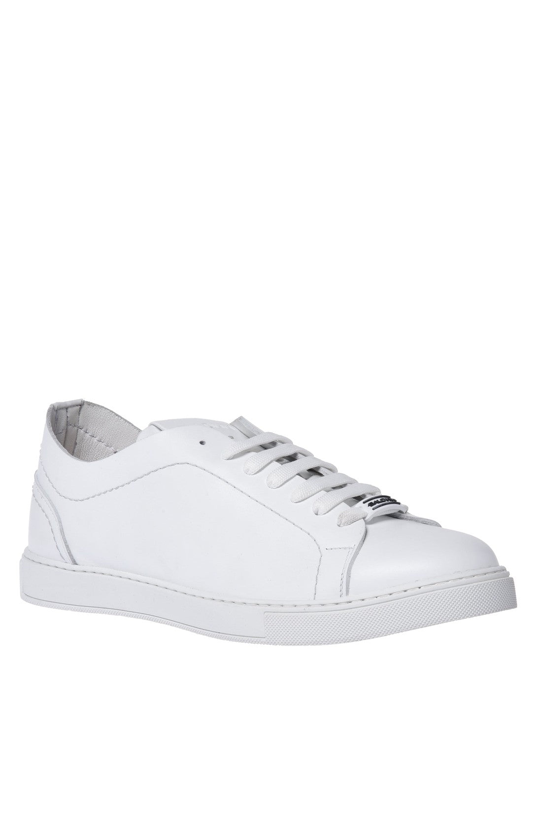 Sneaker in white calfskin
