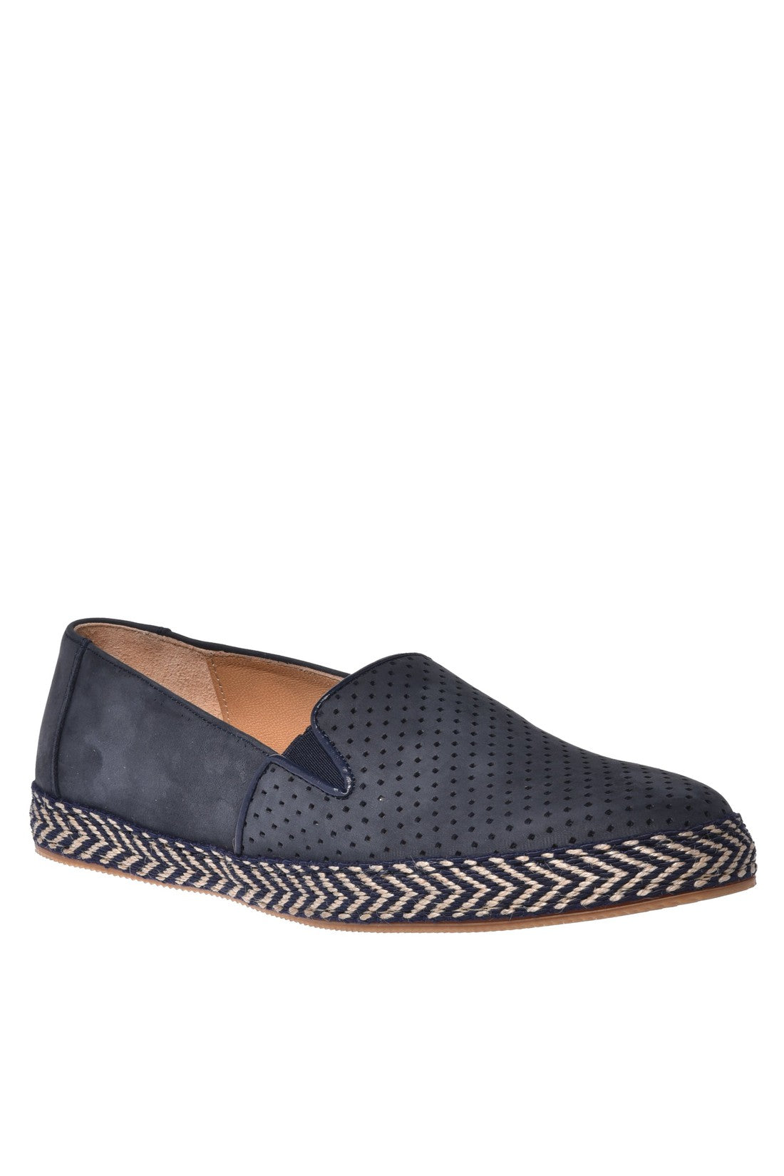 Espadrilles in taupe perforated suede