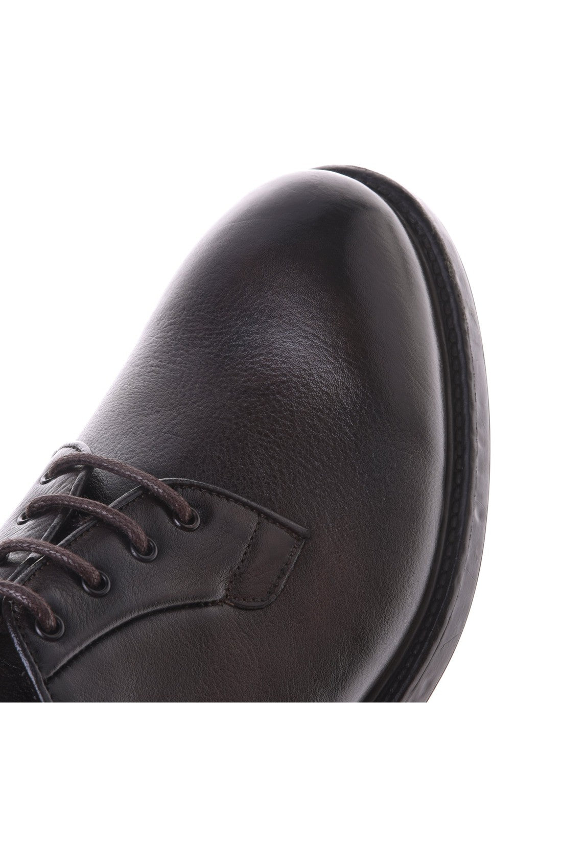 Derby shoe in dark brown leather