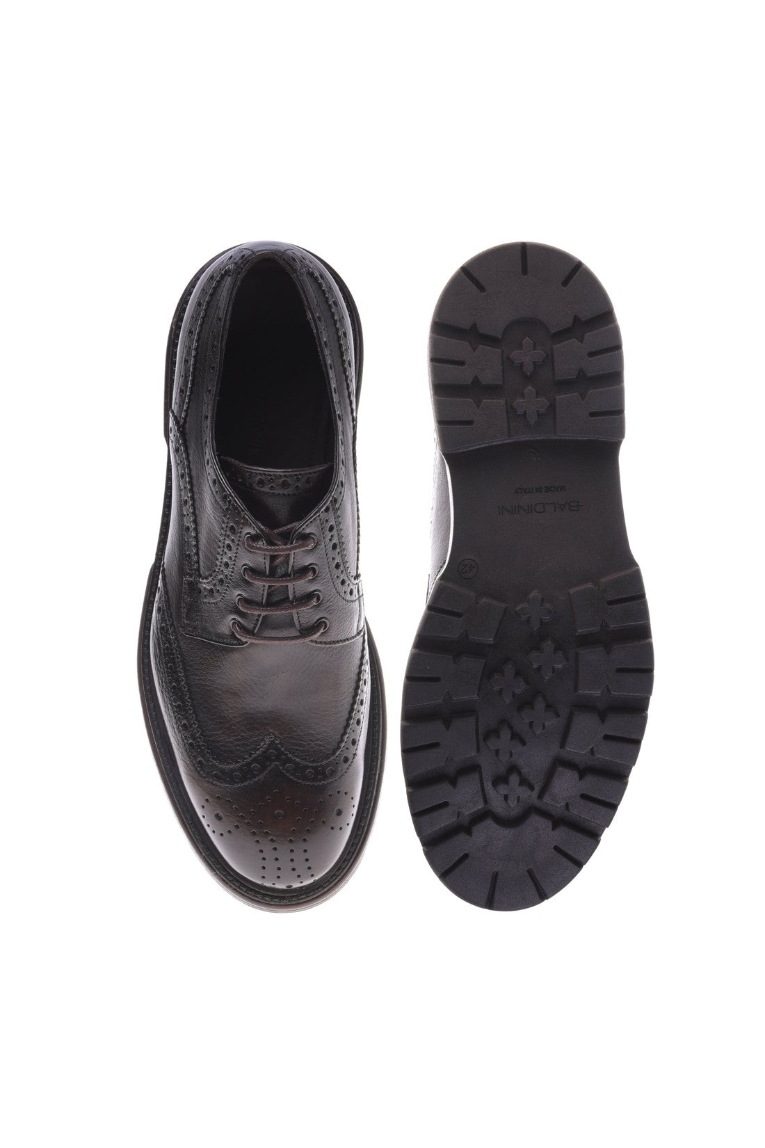 Derby shoe in dark brown leather