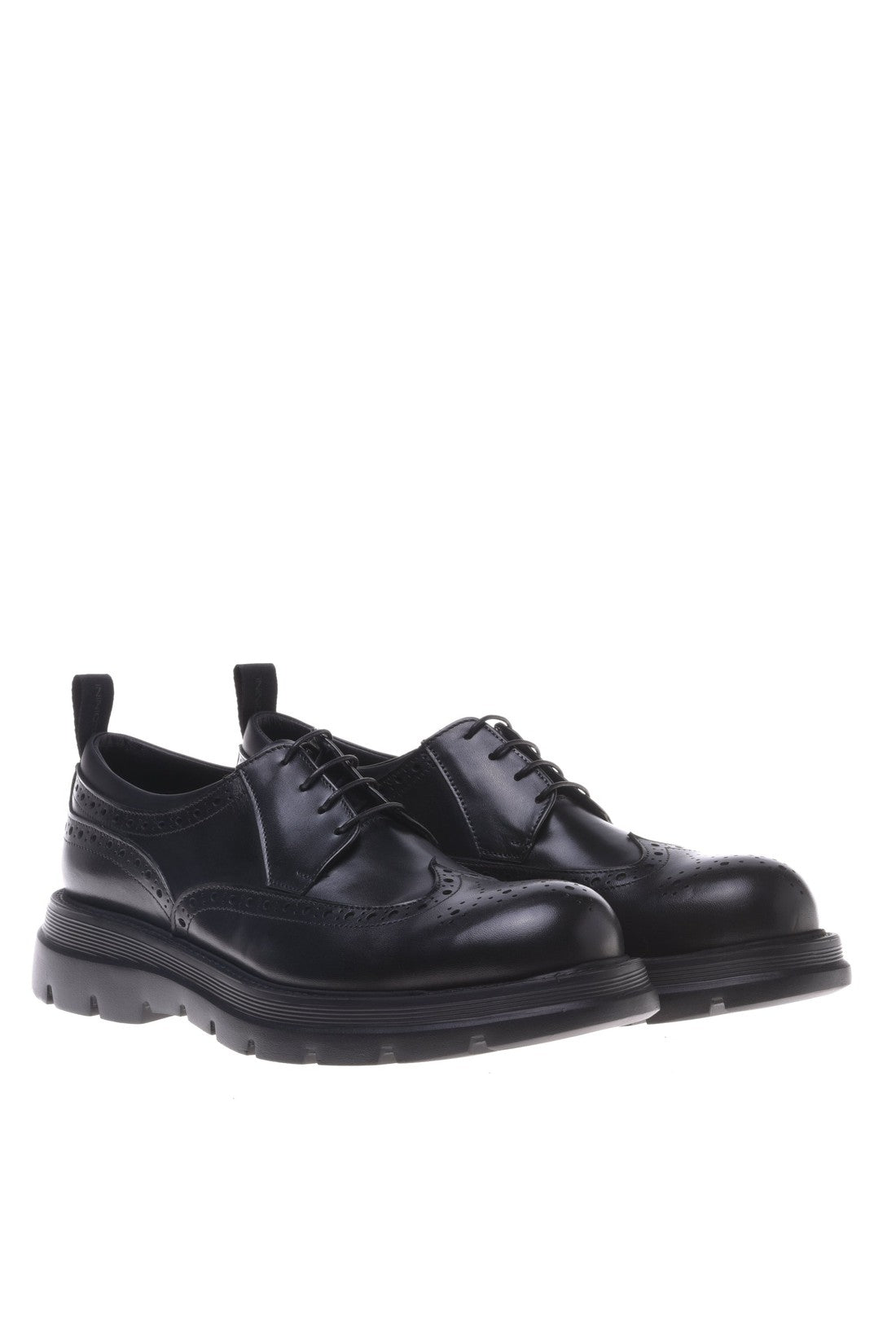 Derby shoes in black leather