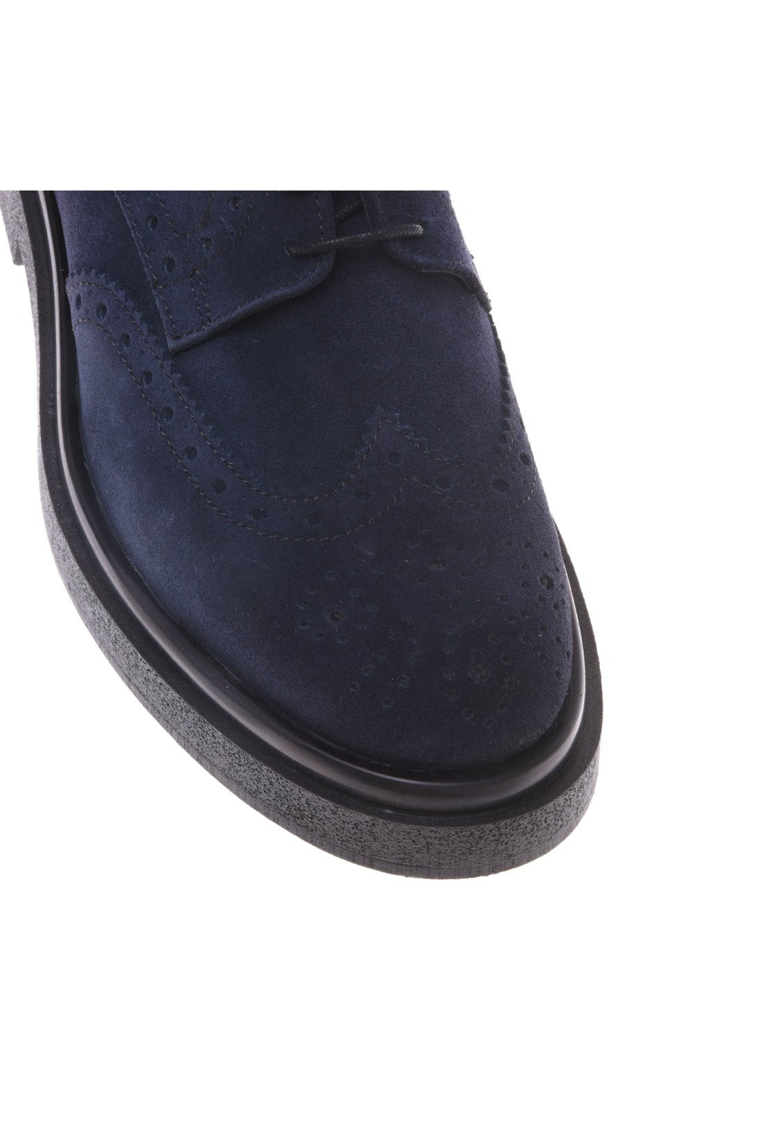 Blue suede Derby shoes