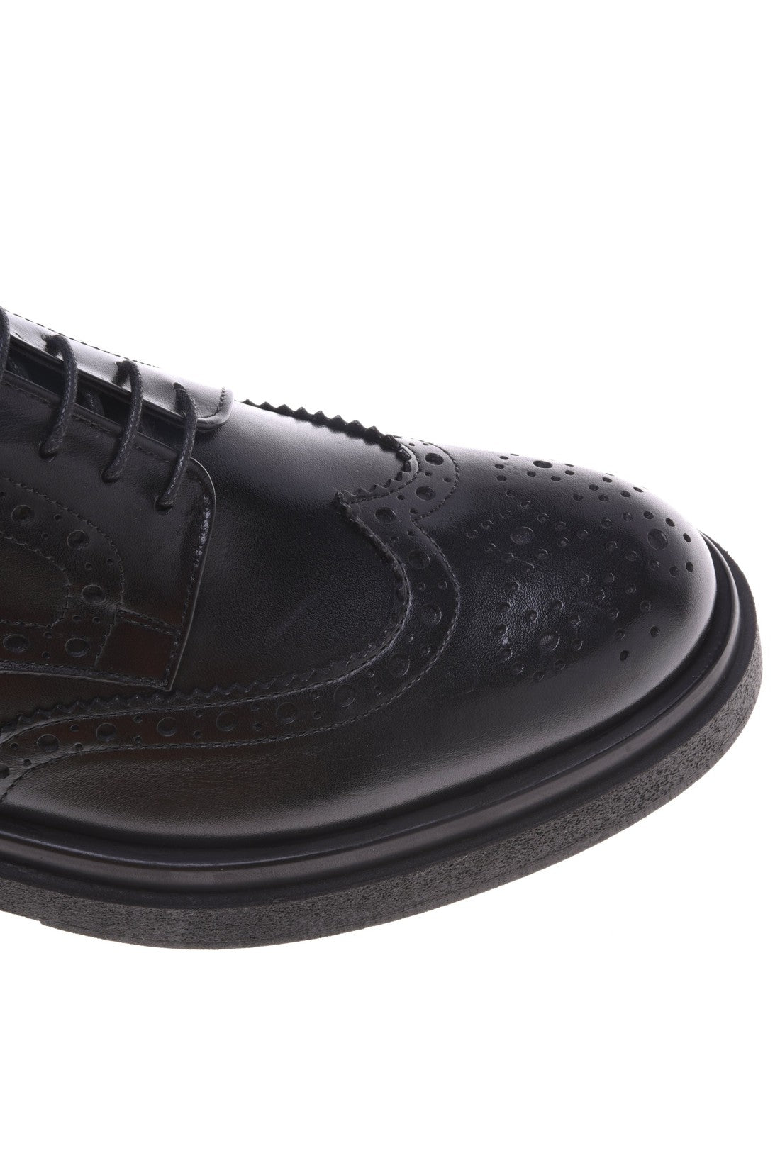 Derby shoes in black leather